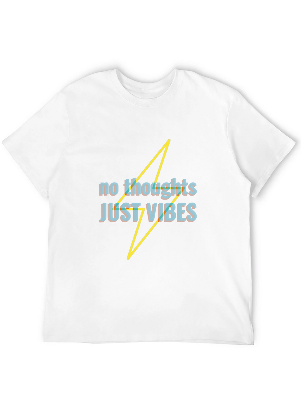 No Thoughts Just Vibes Black T-Shirt