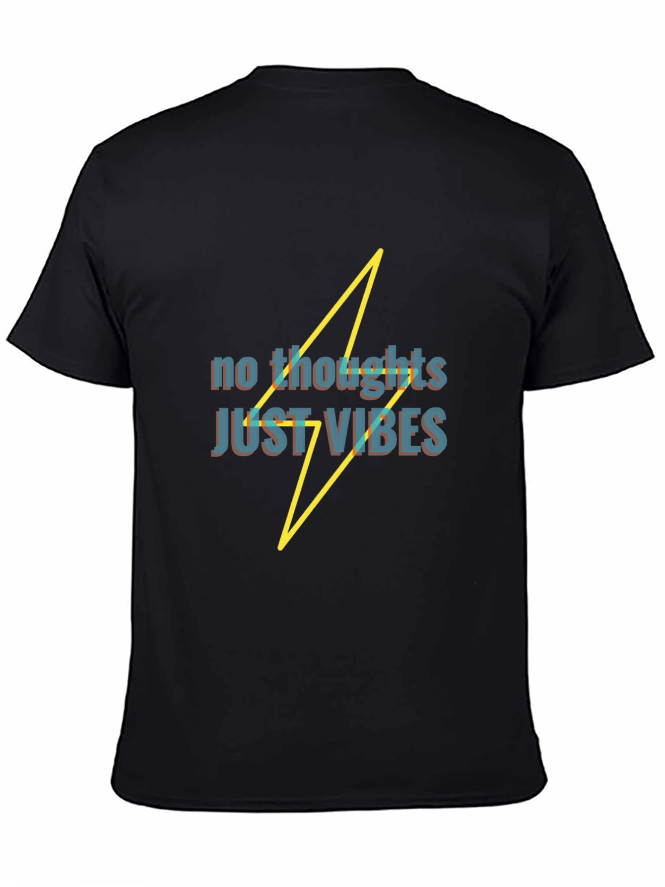 No Thoughts Just Vibes Black T-Shirt