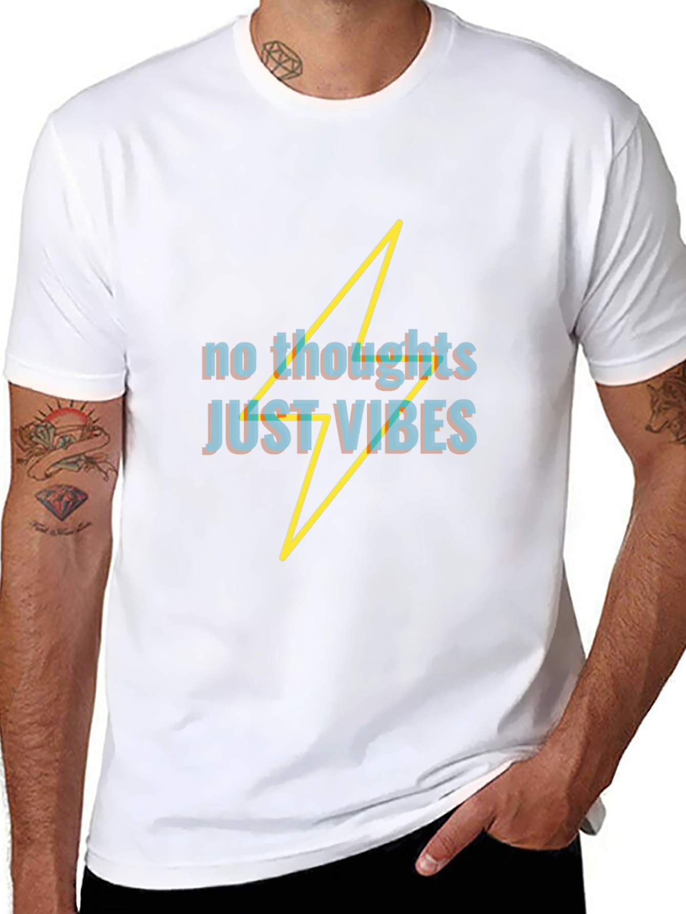 No Thoughts Just Vibes Black T-Shirt