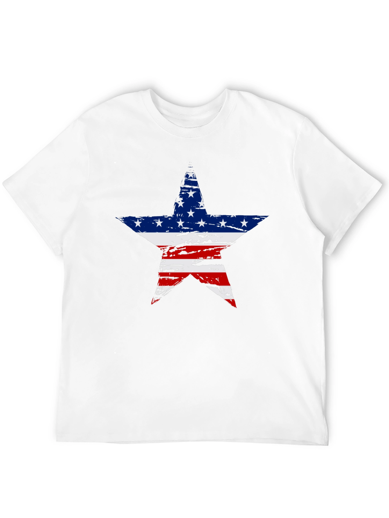 American Flag Star Graphic Tee - Patriotic Style