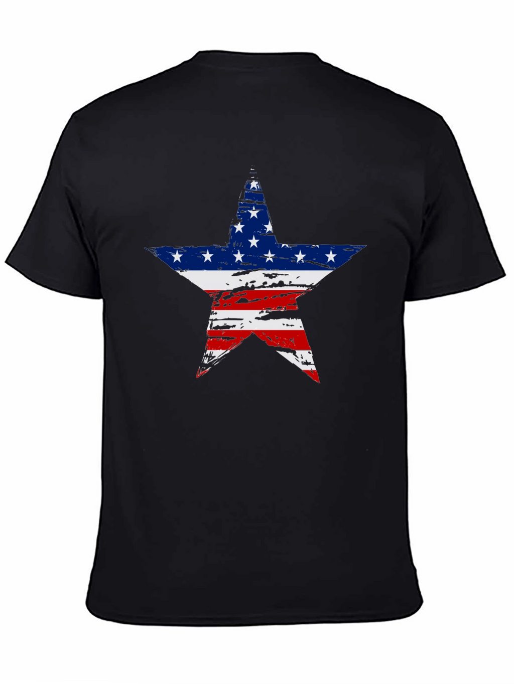 American Flag Star Graphic Tee - Patriotic Style