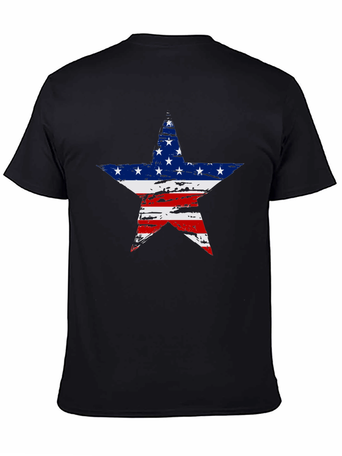 American Flag Star Graphic Tee - Patriotic Style