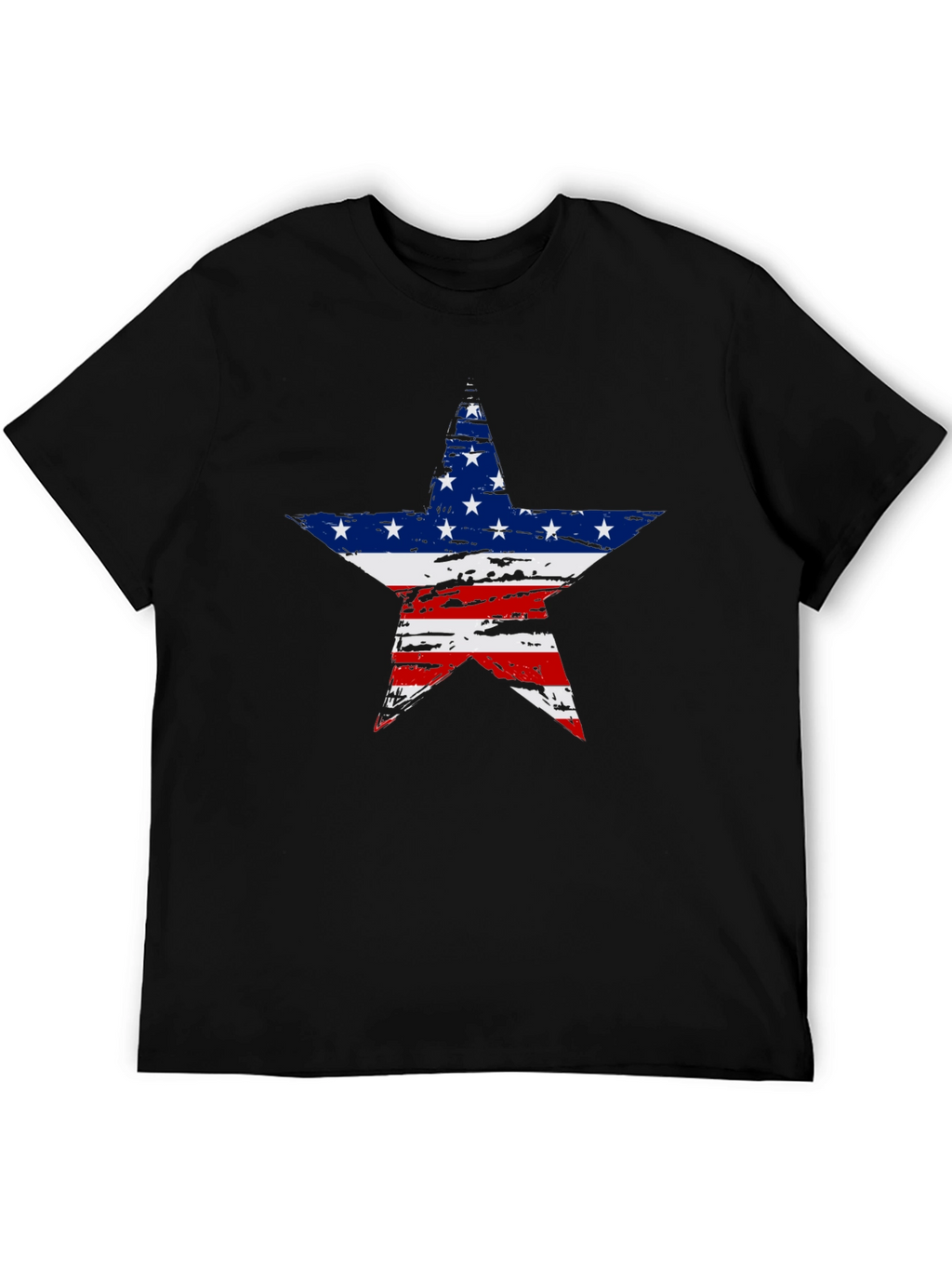 American Flag Star Graphic Tee - Patriotic Style