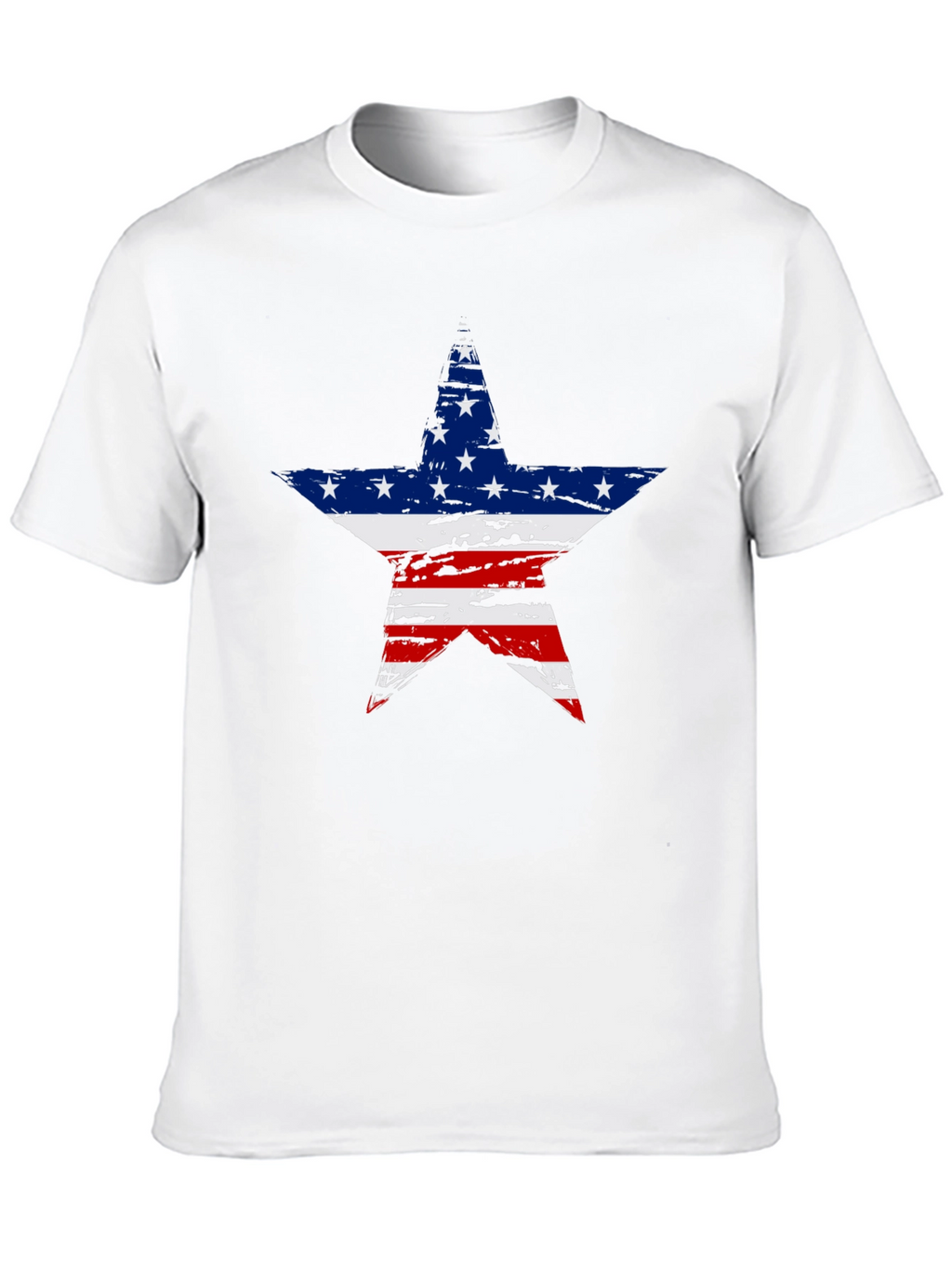 American Flag Star Graphic Tee - Patriotic Style