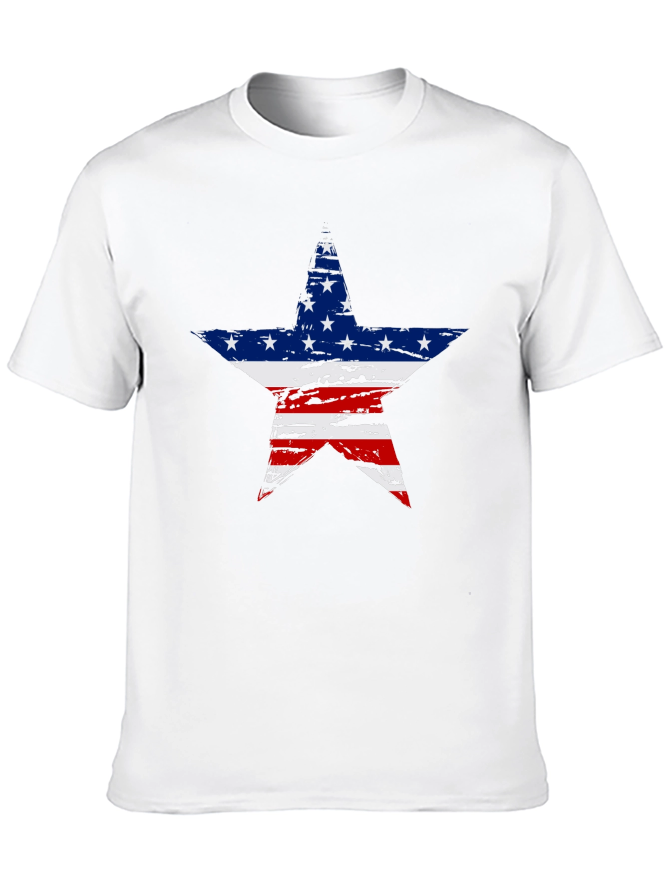 American Flag Star Graphic Tee - Patriotic Style