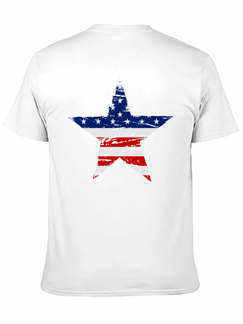 American Flag Star Graphic Tee - Patriotic Style