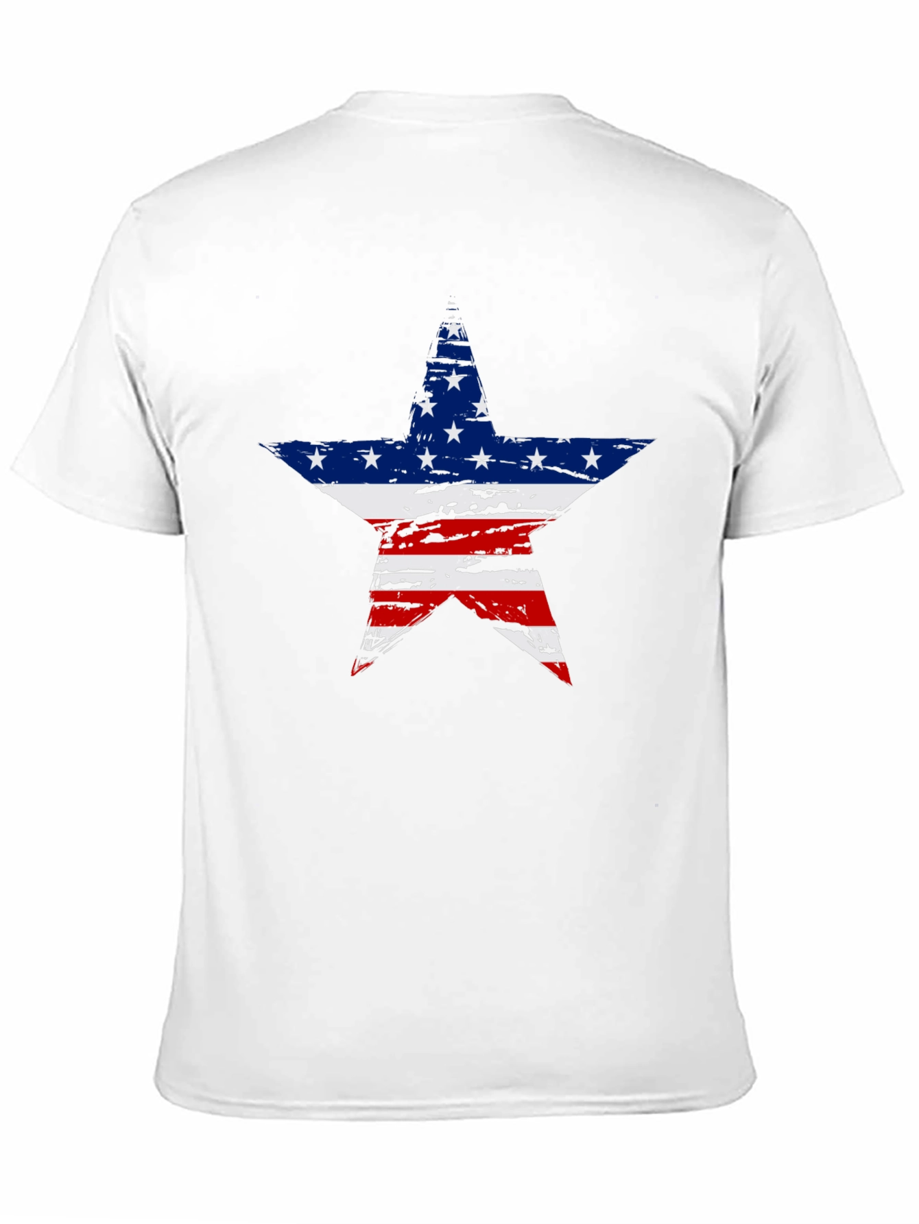 American Flag Star Graphic Tee - Patriotic Style
