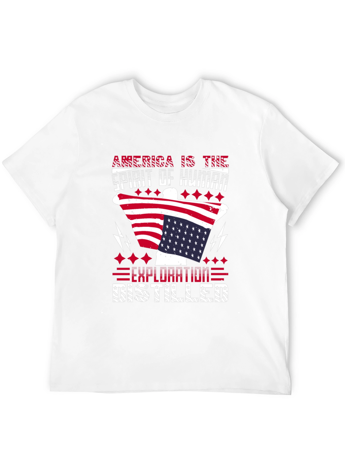 America Spirit Human Exploration Patriotic T-Shirt