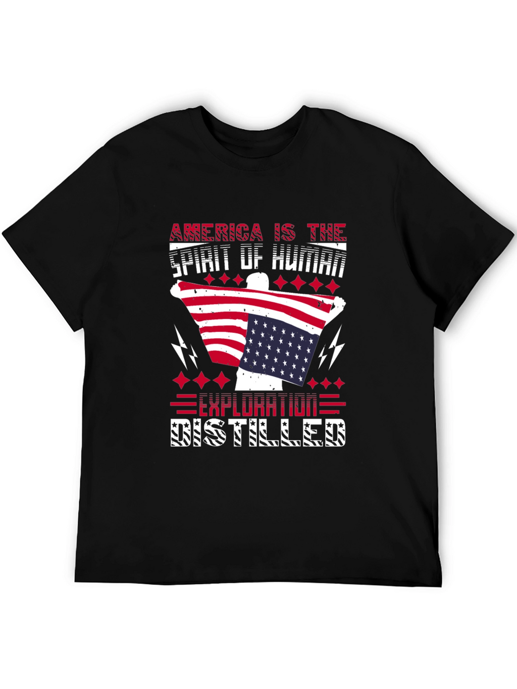 America Spirit Human Exploration Patriotic T-Shirt