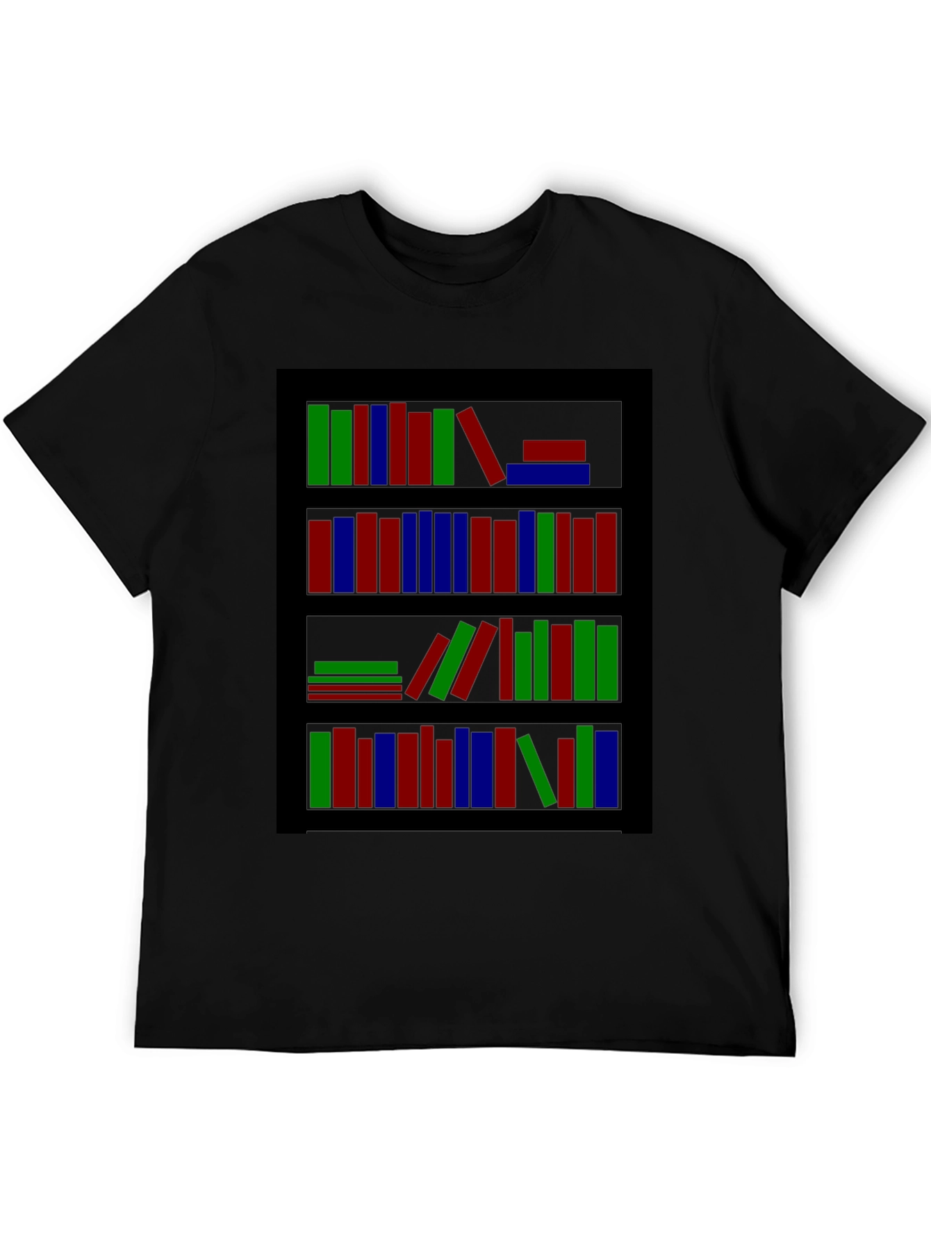 Bookshelf Graphic Tee - Stylish Book Lover Shirt
