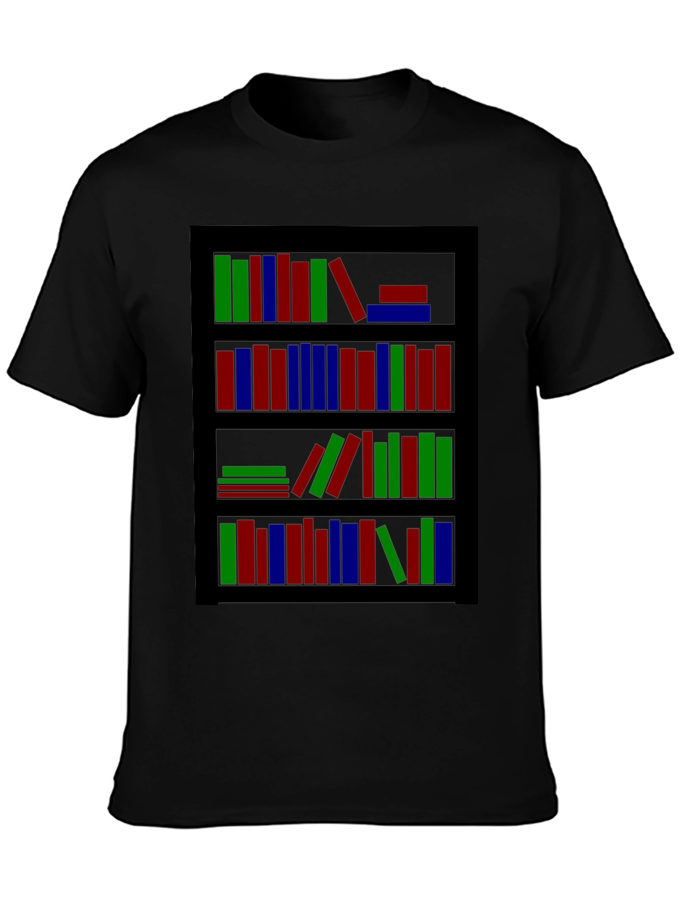 Bookshelf Graphic Tee - Stylish Book Lover Shirt