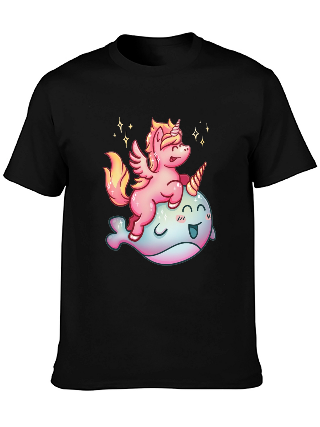 Unicorn Riding Narwhal Graphic Tee