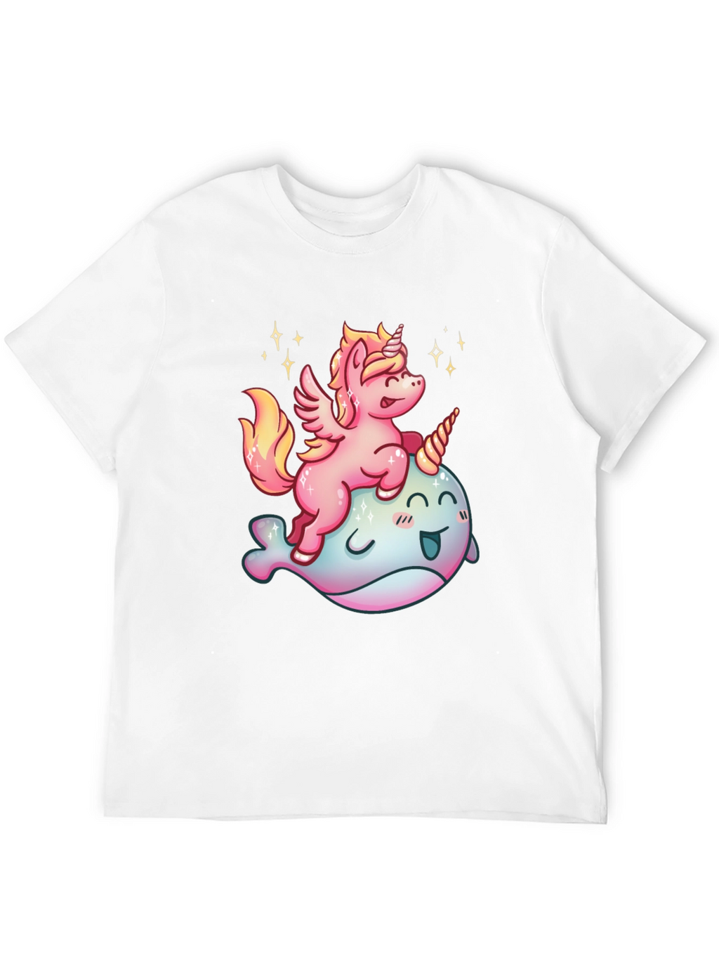 Unicorn Riding Narwhal Graphic Tee