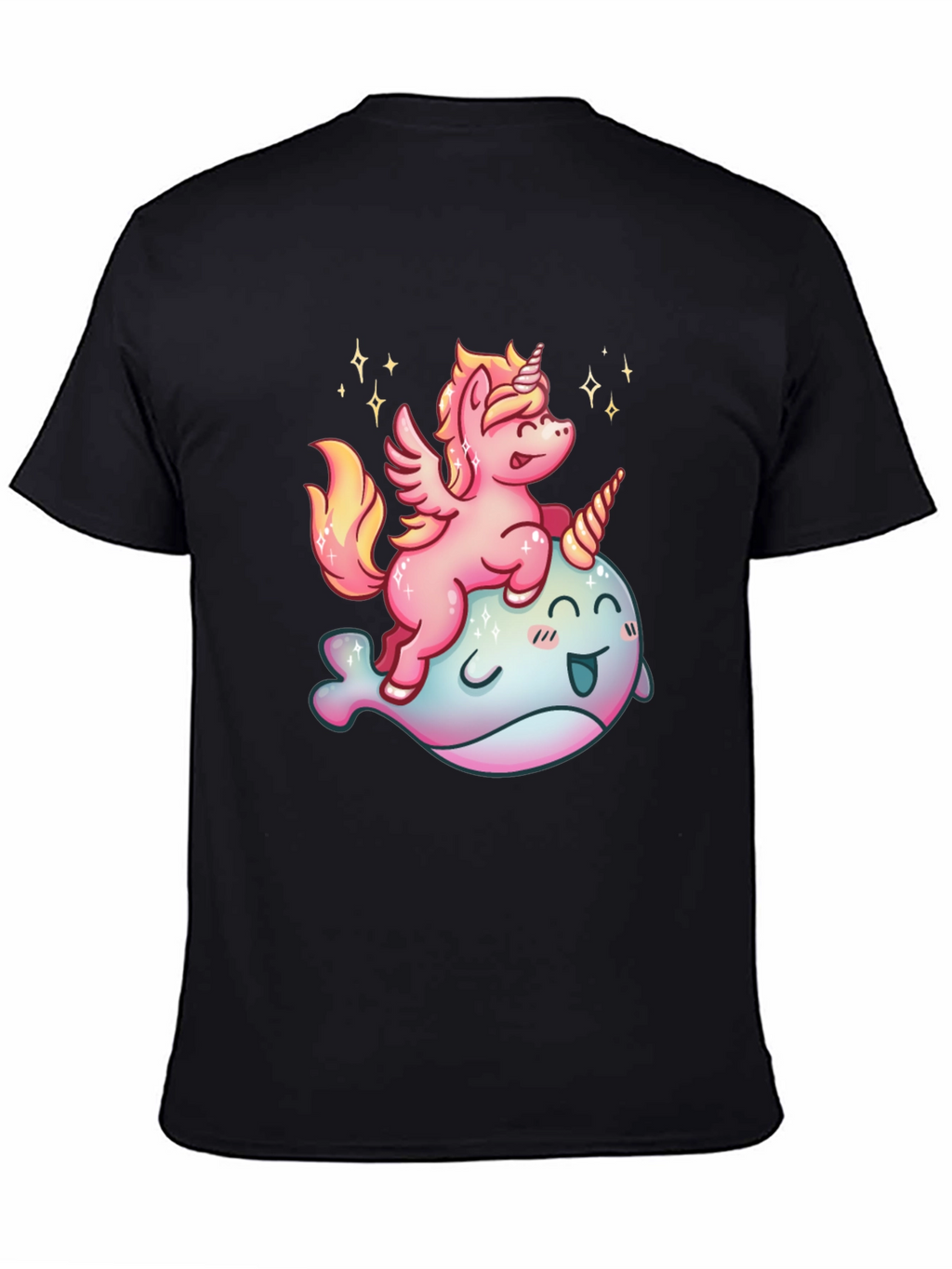 Unicorn Riding Narwhal Graphic Tee