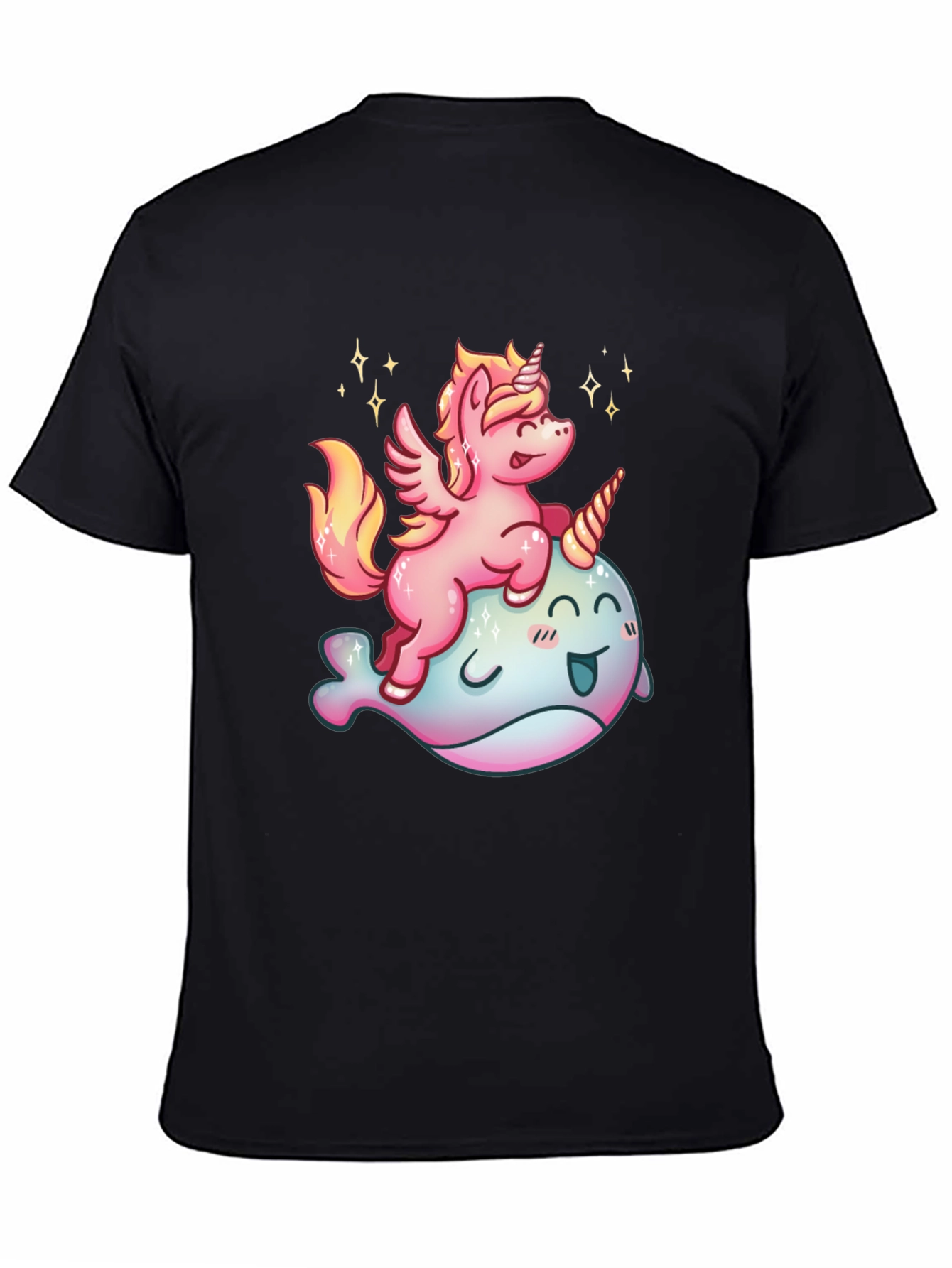 Unicorn Riding Narwhal Graphic Tee