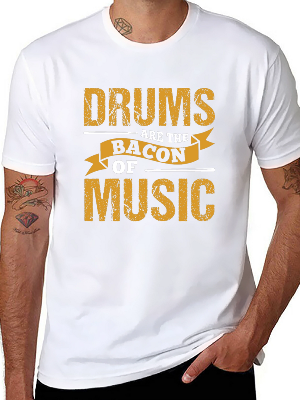 Drums Are The Bacon Of Music Graphic Tee