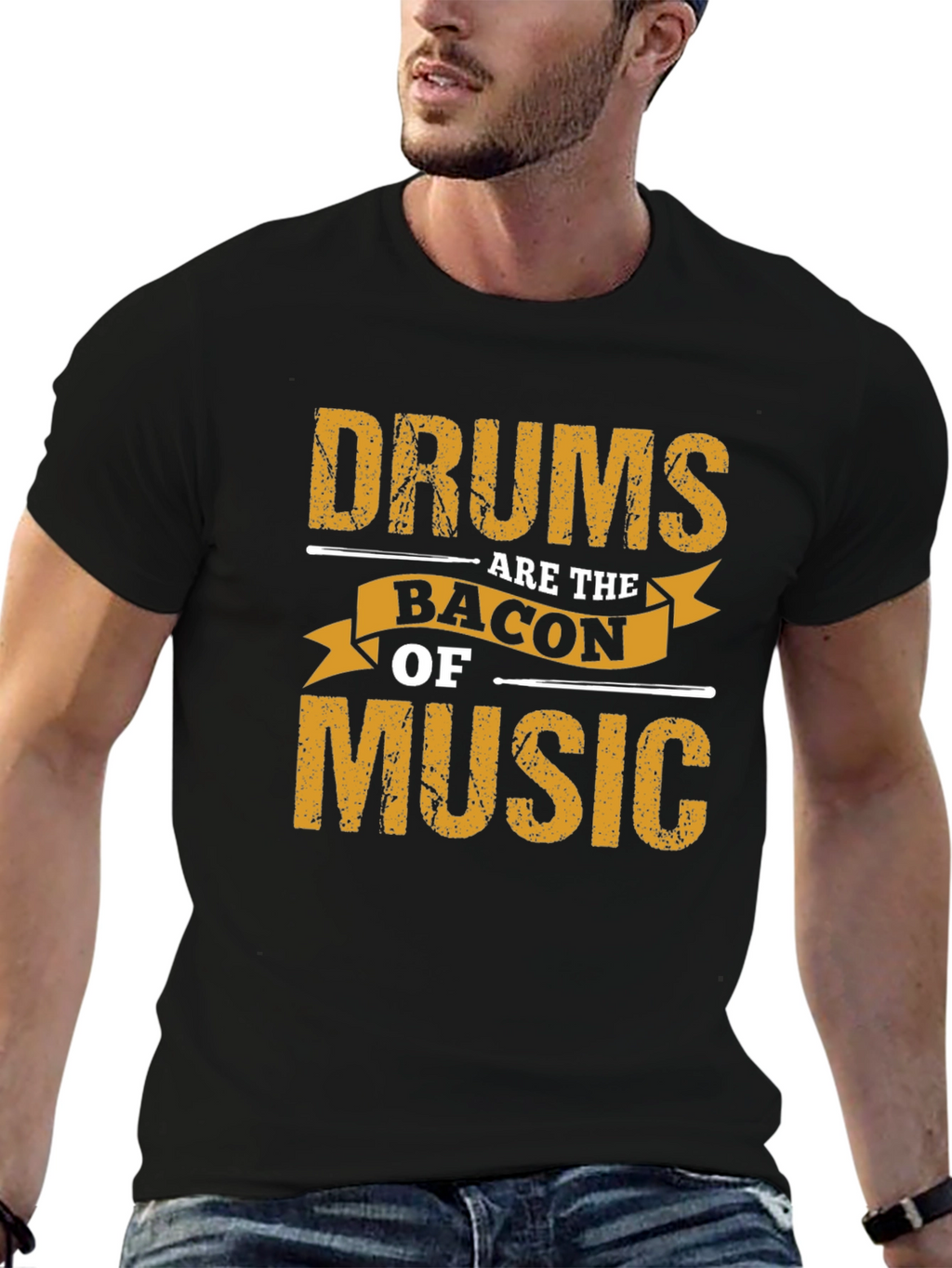 Drums Are The Bacon Of Music Graphic Tee