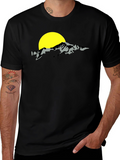 Mountain & Sun Graphic Black T-Shirt