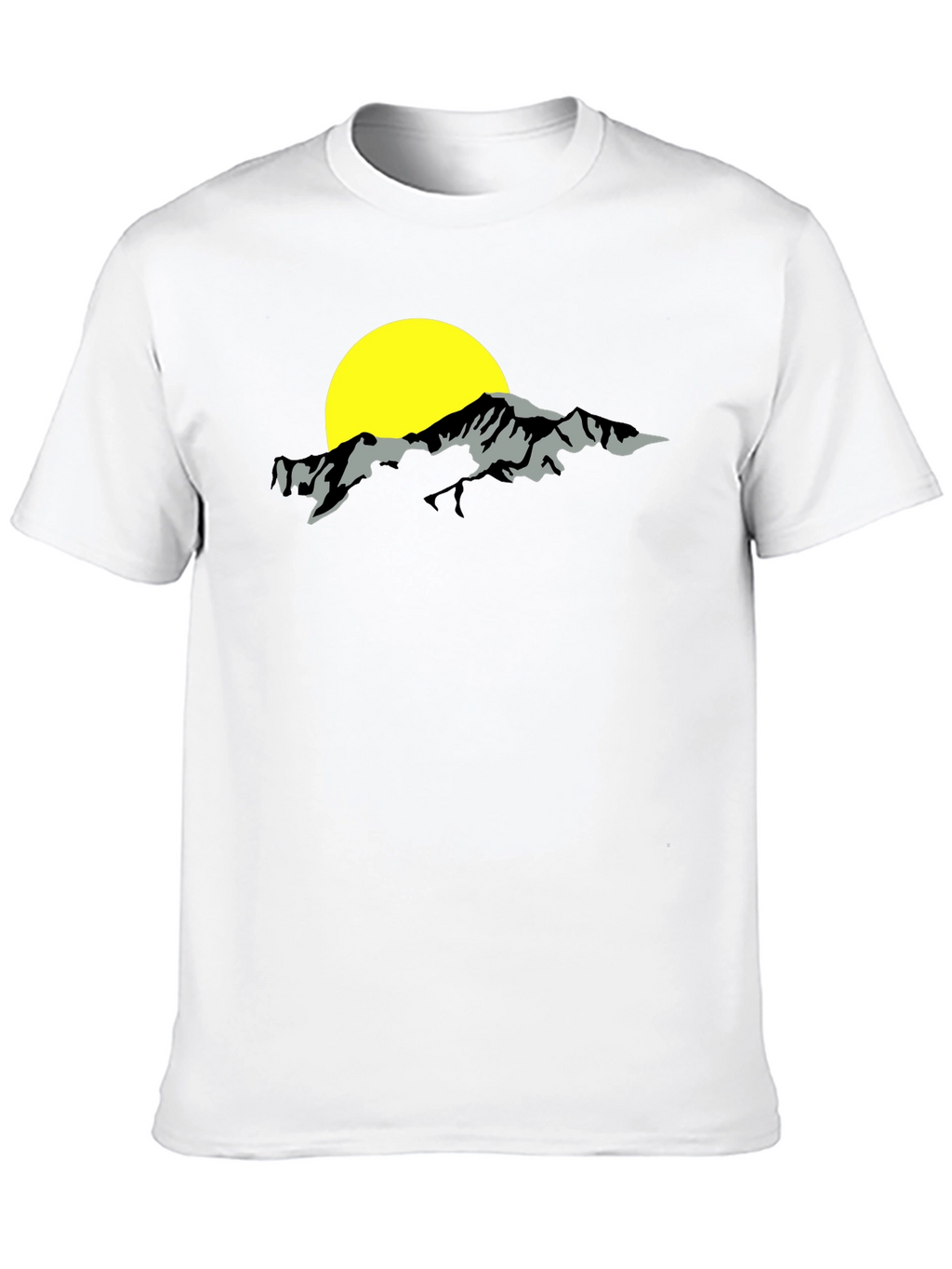 Mountain & Sun Graphic Black T-Shirt