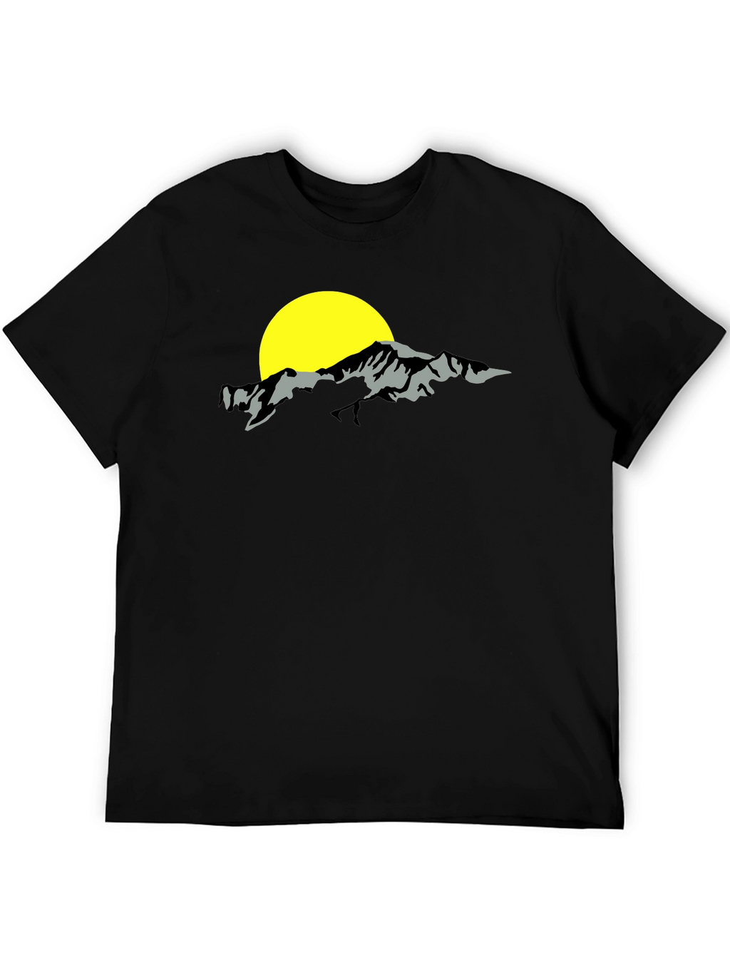 Mountain & Sun Graphic Black T-Shirt