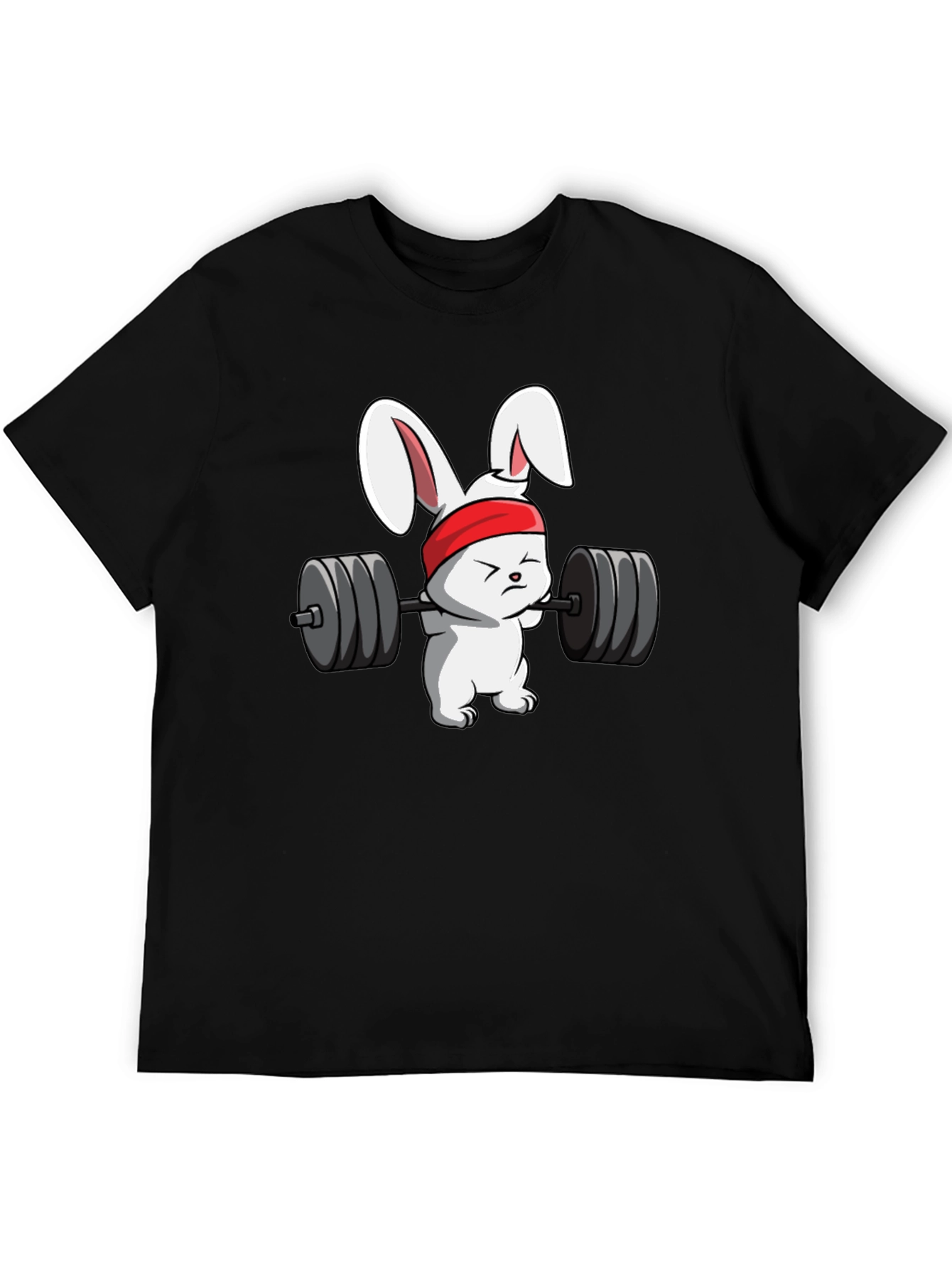 Bunny Barbell Black T-Shirt