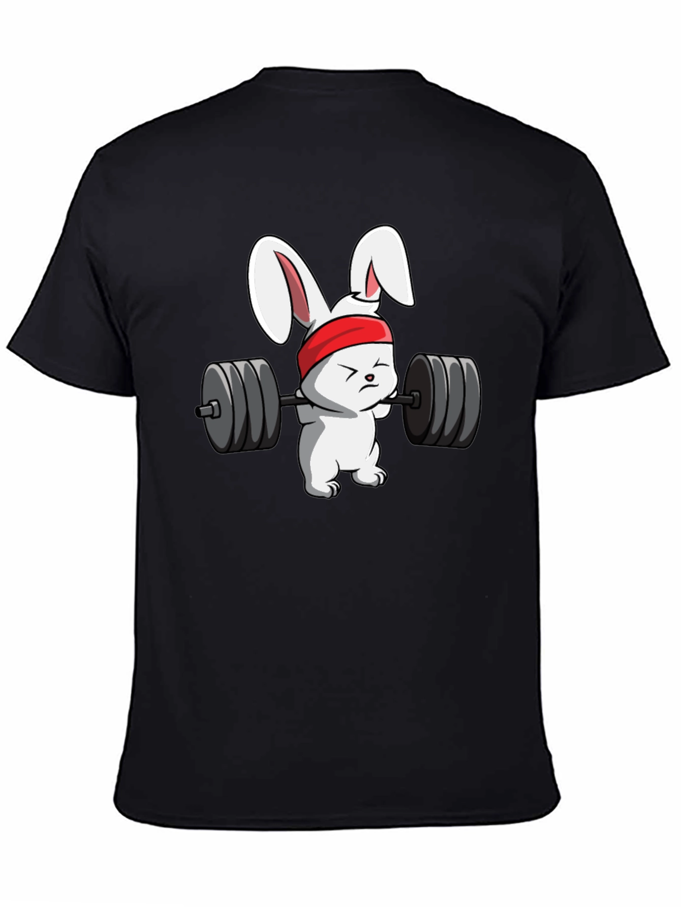 Bunny Barbell Black T-Shirt