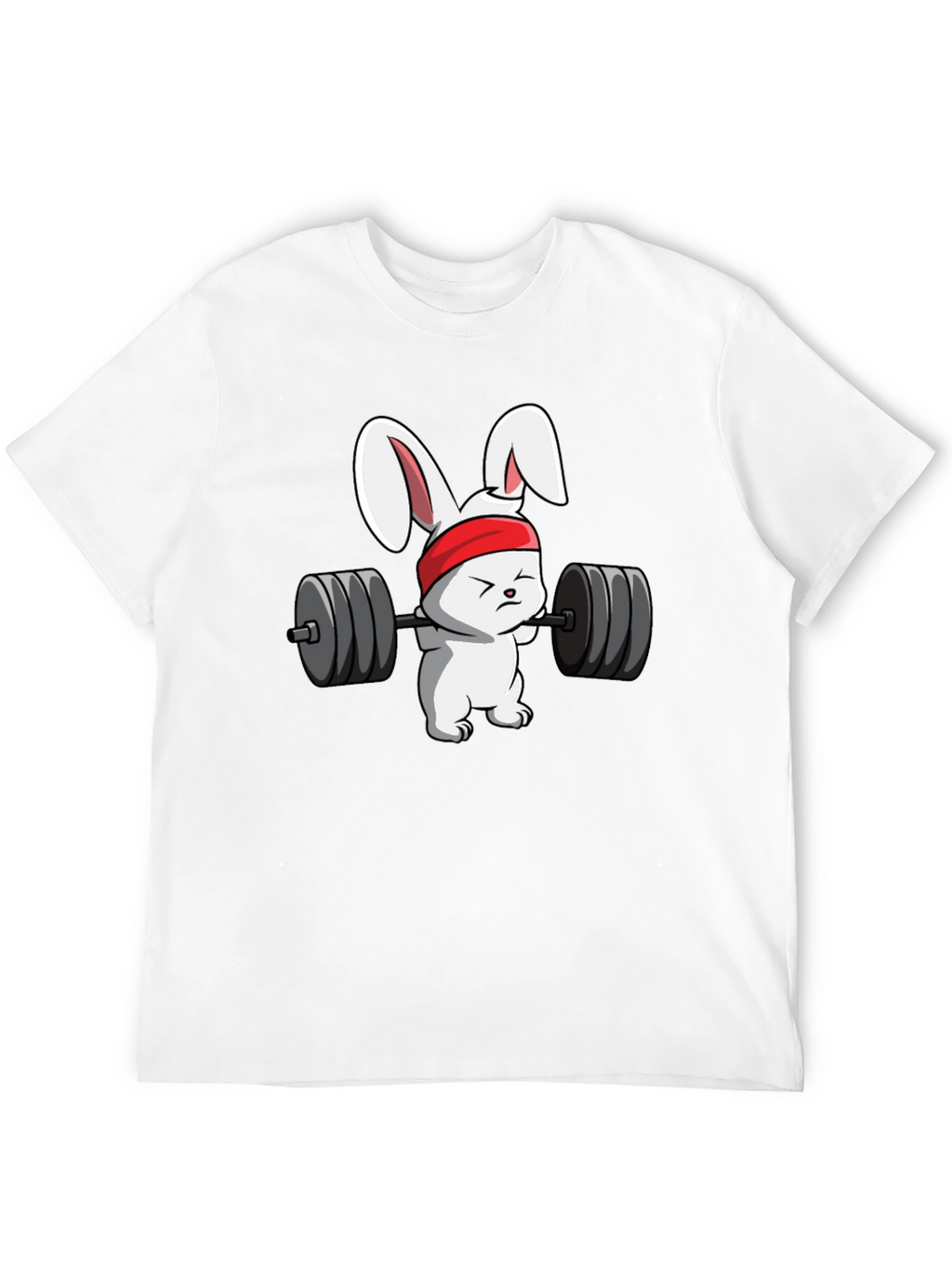 Bunny Barbell Black T-Shirt