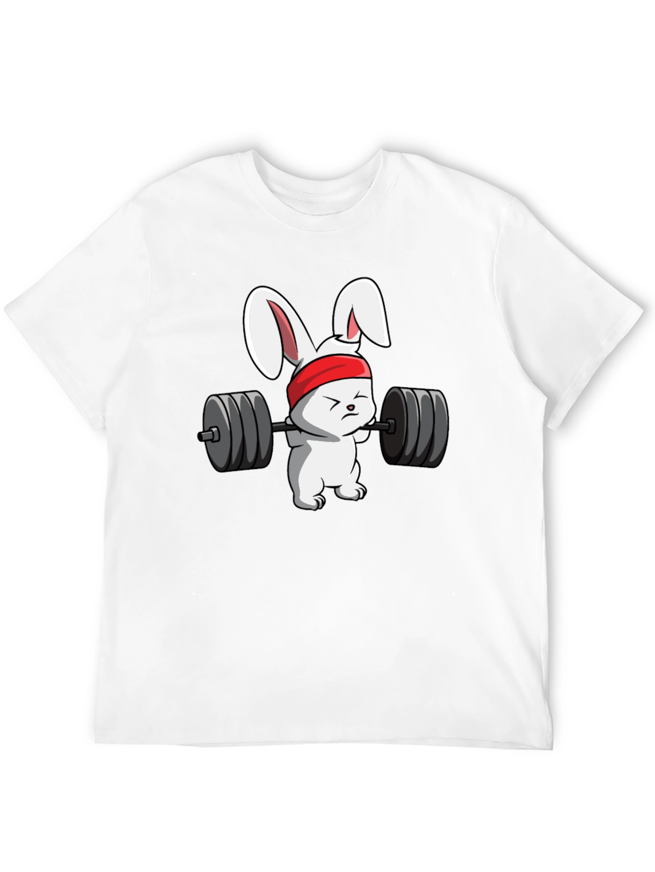 Bunny Barbell Black T-Shirt
