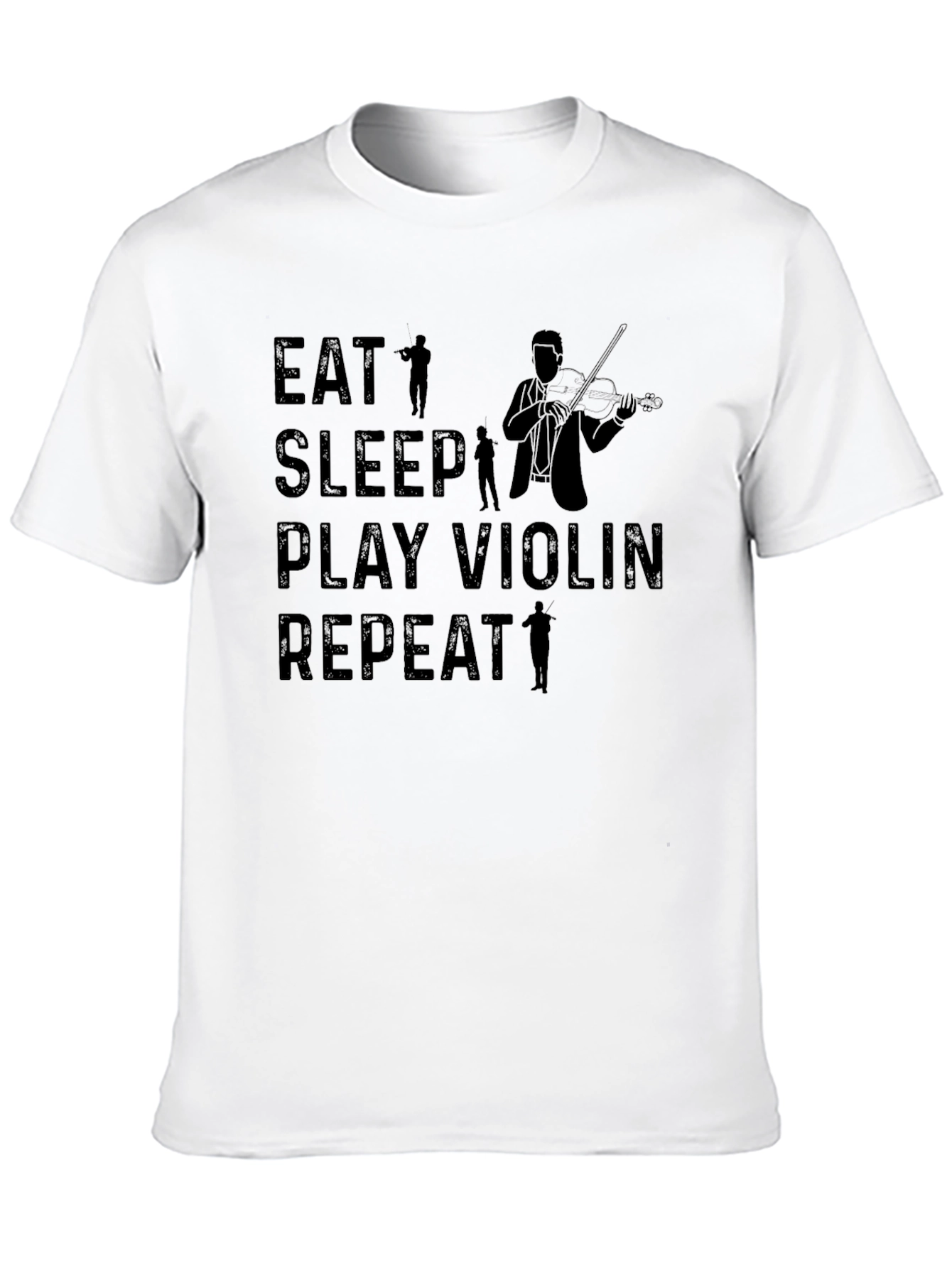 Eat Sleep Play Violin Repeat Black T-Shirt