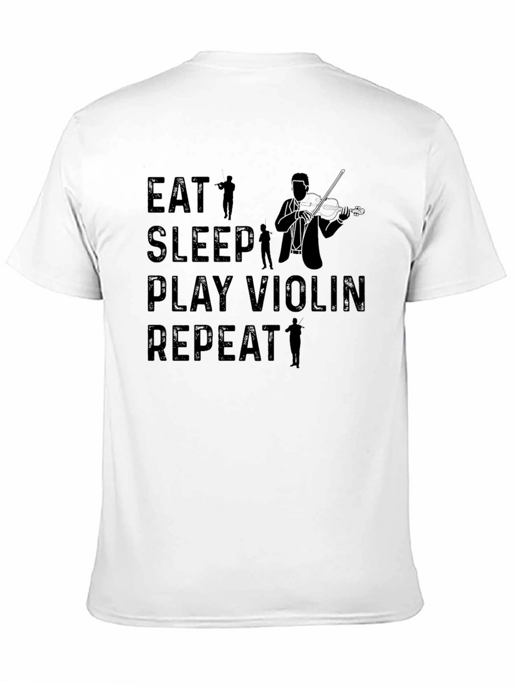 Eat Sleep Play Violin Repeat Black T-Shirt