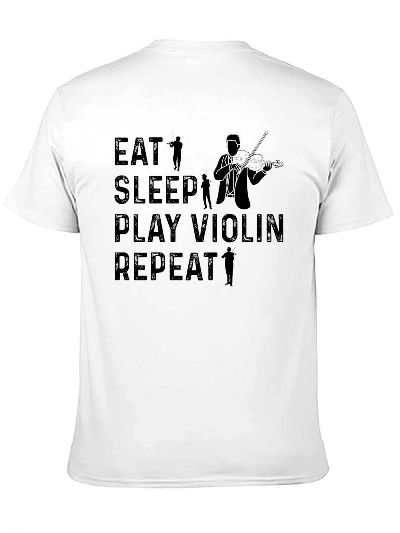Eat Sleep Play Violin Repeat Black T-Shirt