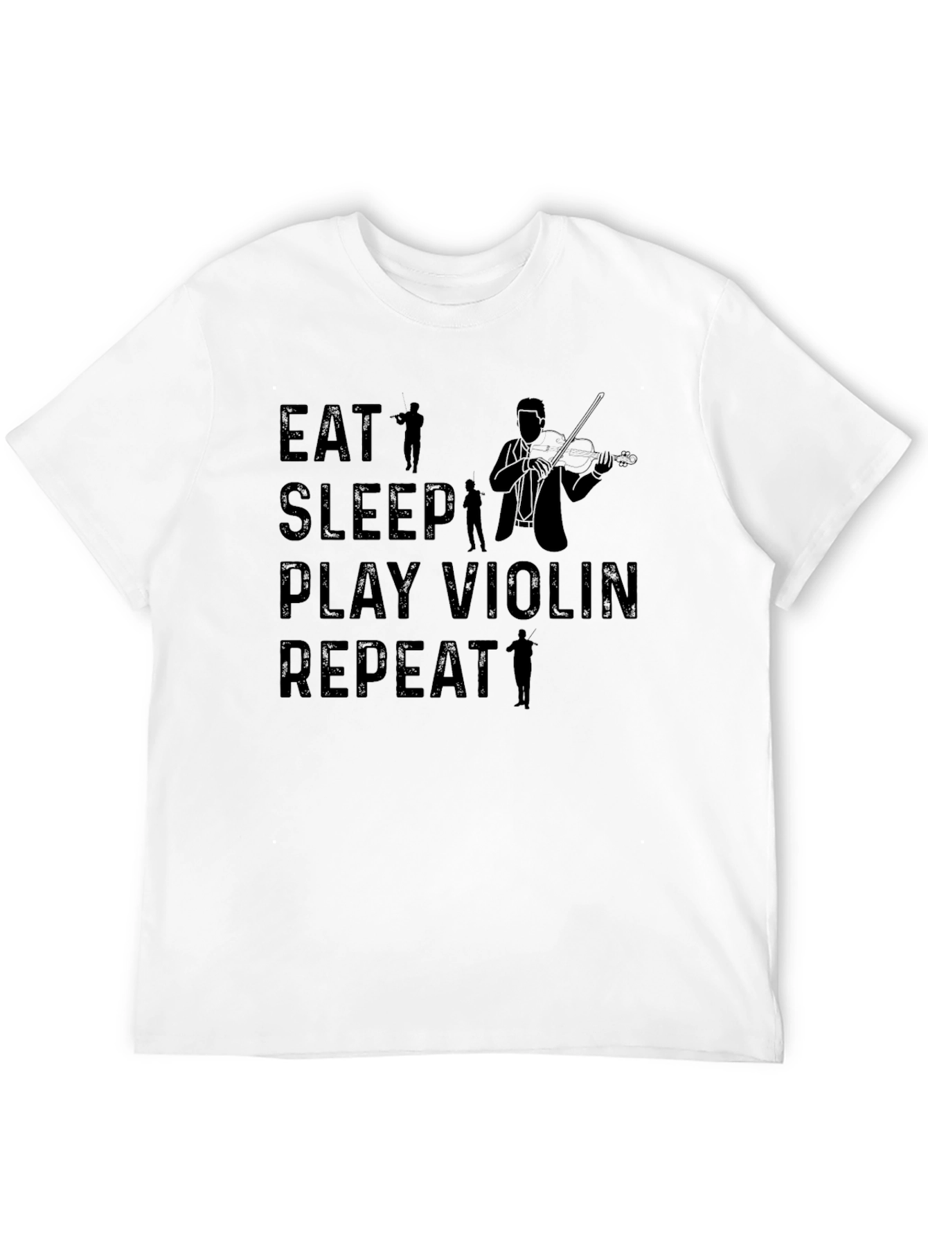 Eat Sleep Play Violin Repeat Black T-Shirt