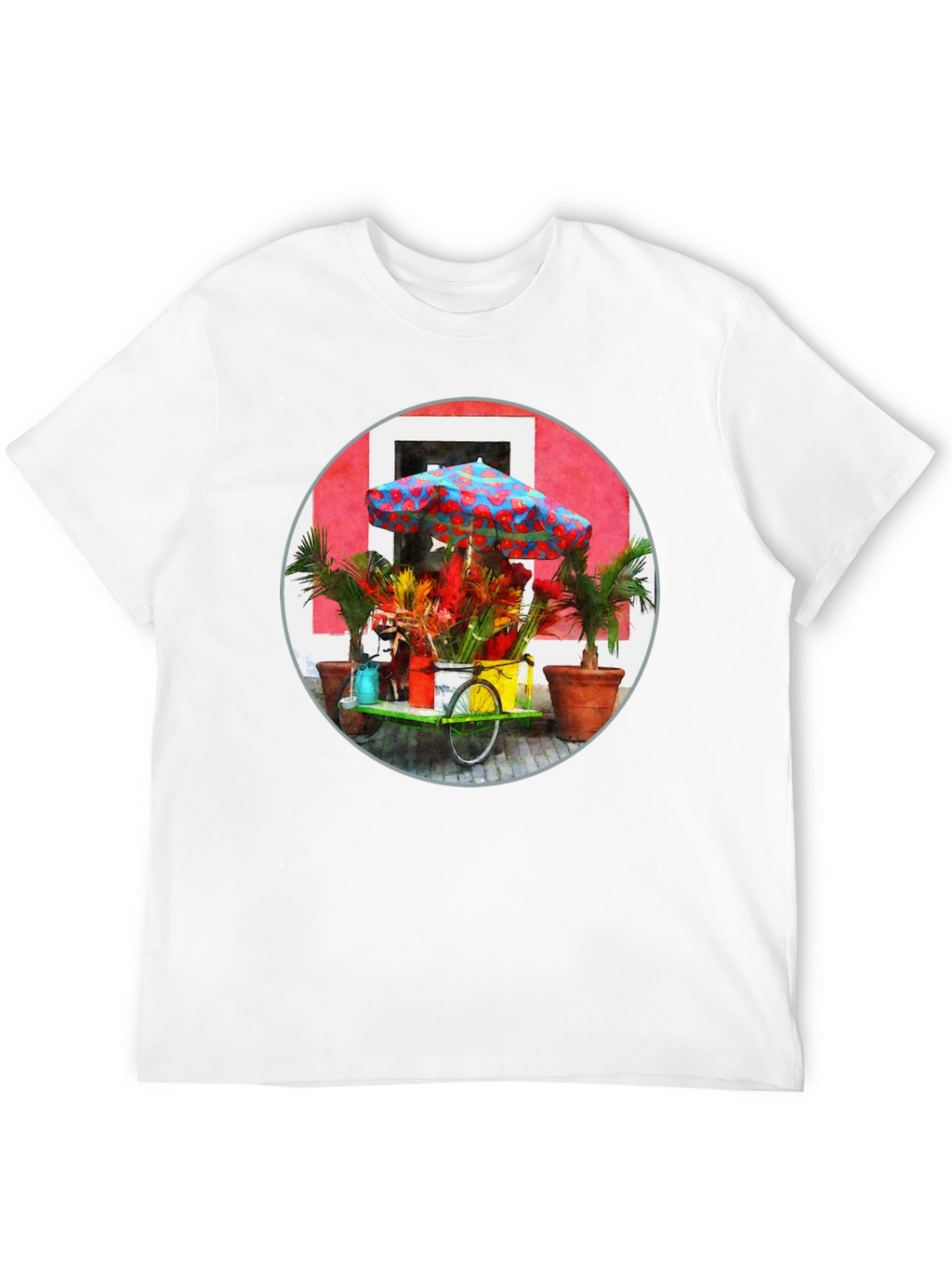 Tropical Flower Cart Graphic Tee