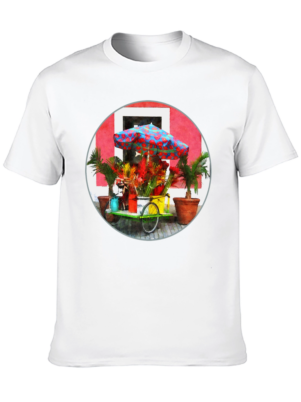 Tropical Flower Cart Graphic Tee