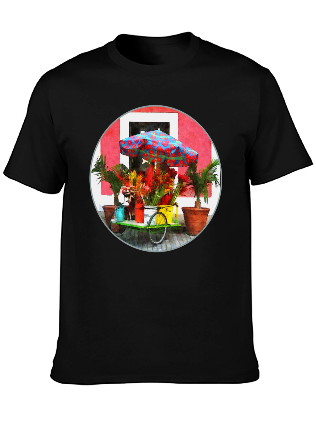 Tropical Flower Cart Graphic Tee