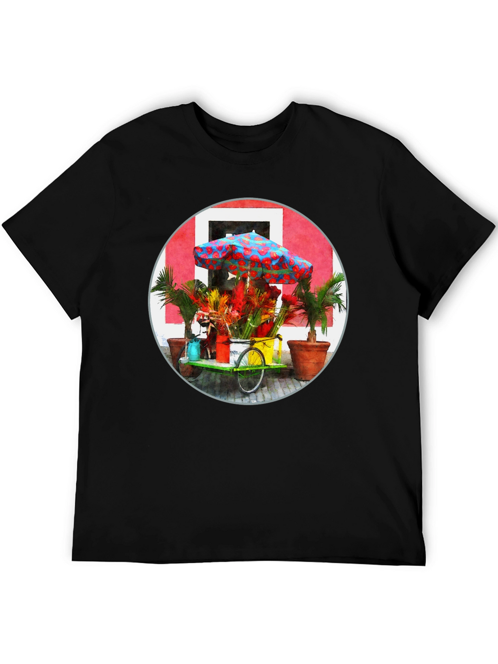 Tropical Flower Cart Graphic Tee