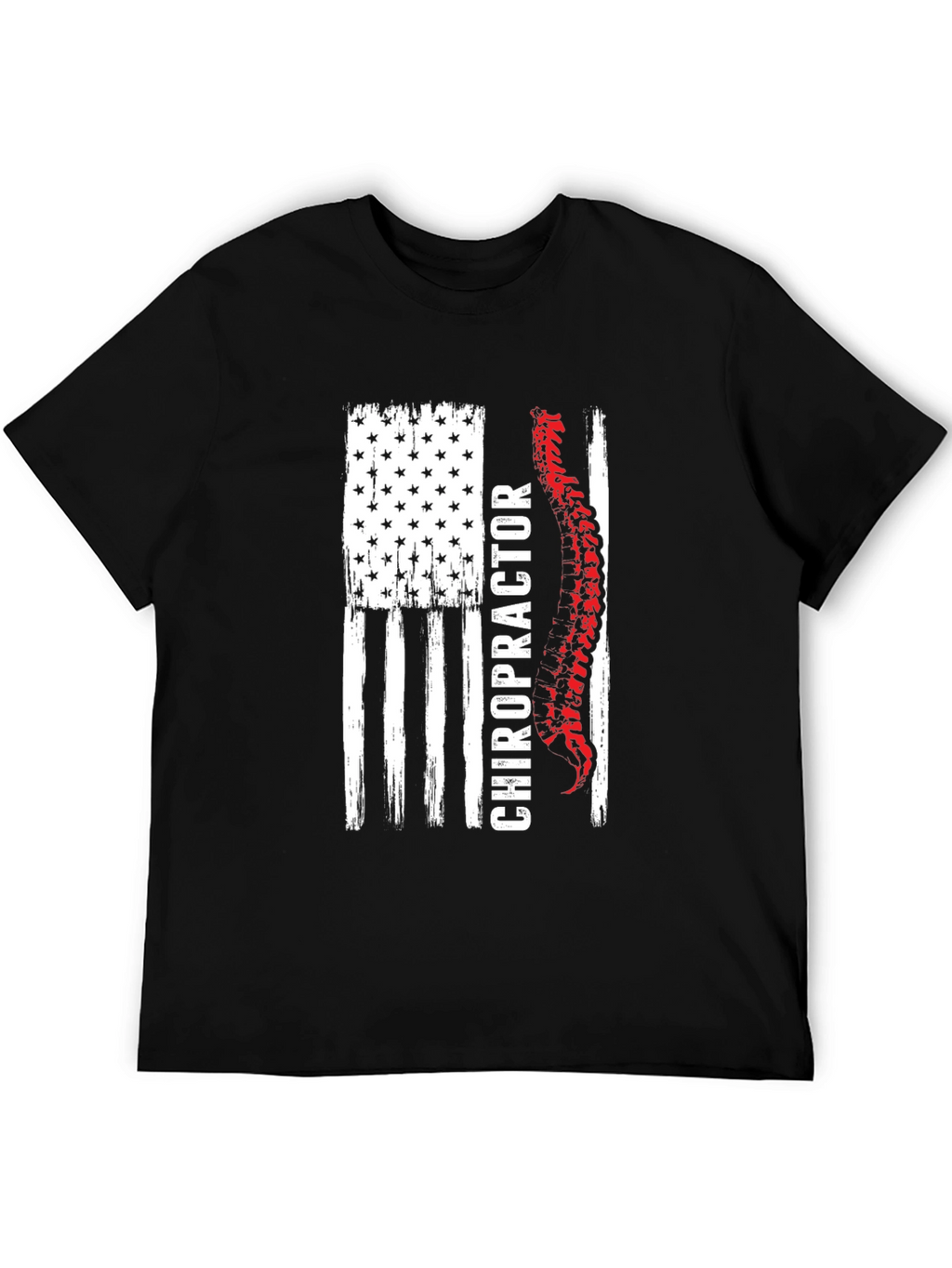 Chiropractor American Flag Graphic Tee