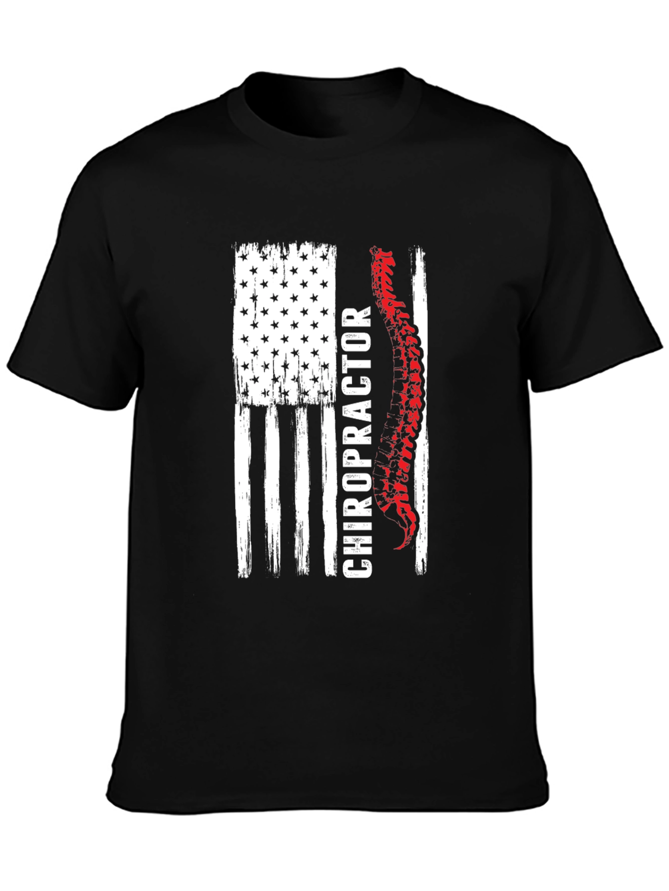 Chiropractor American Flag Graphic Tee