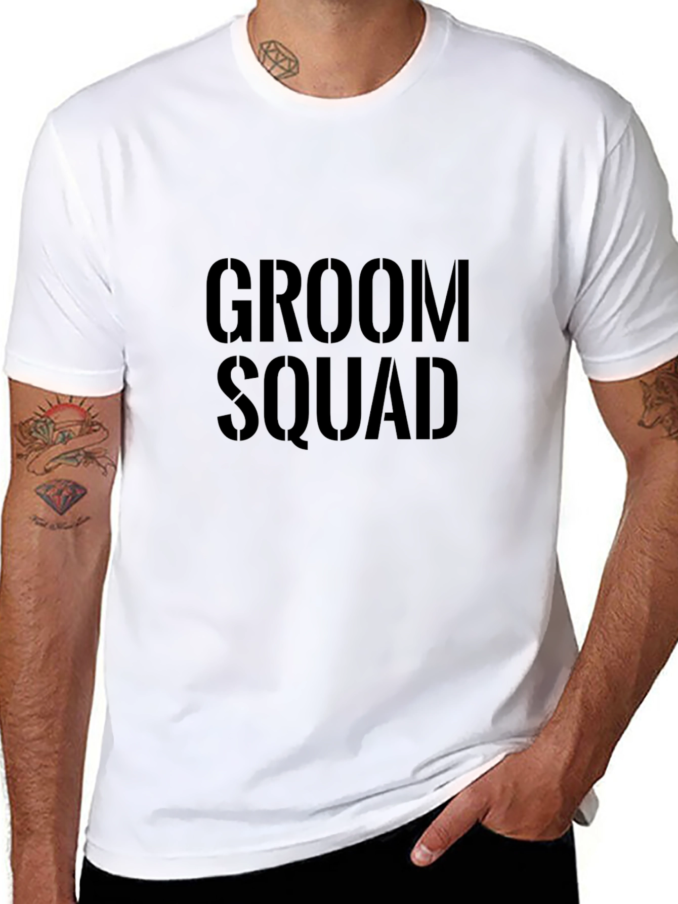 Groom Squad Black Graphic Tee - Wedding Party