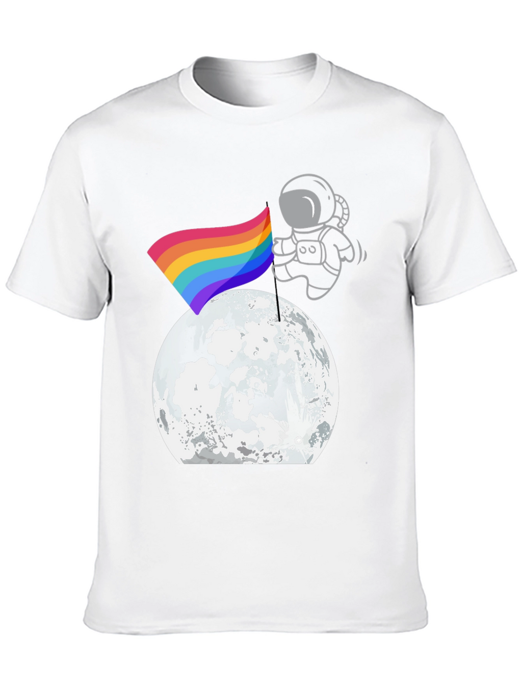 Astronaut Pride Moon Landing Black T-Shirt