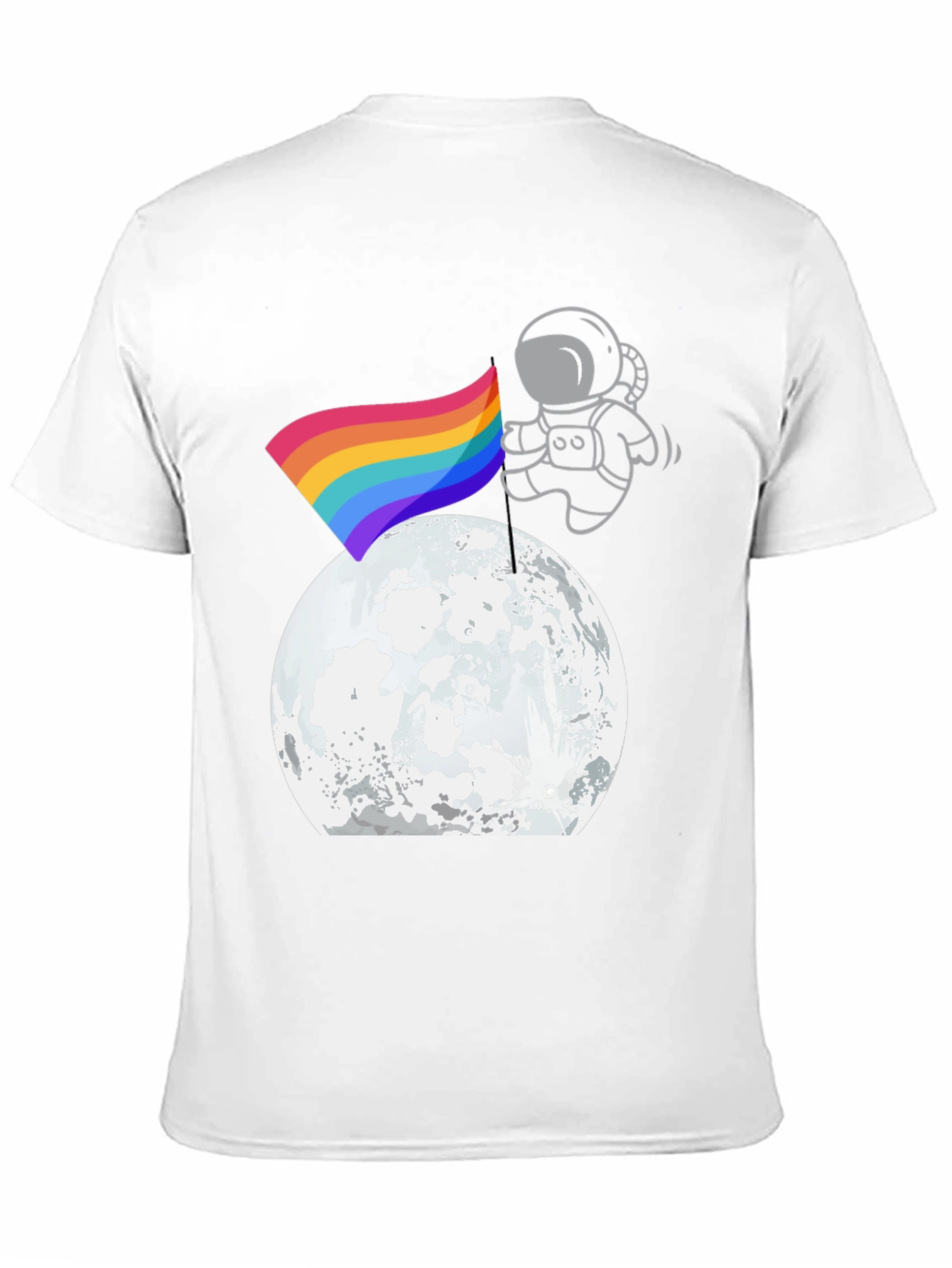 Astronaut Pride Moon Landing Black T-Shirt