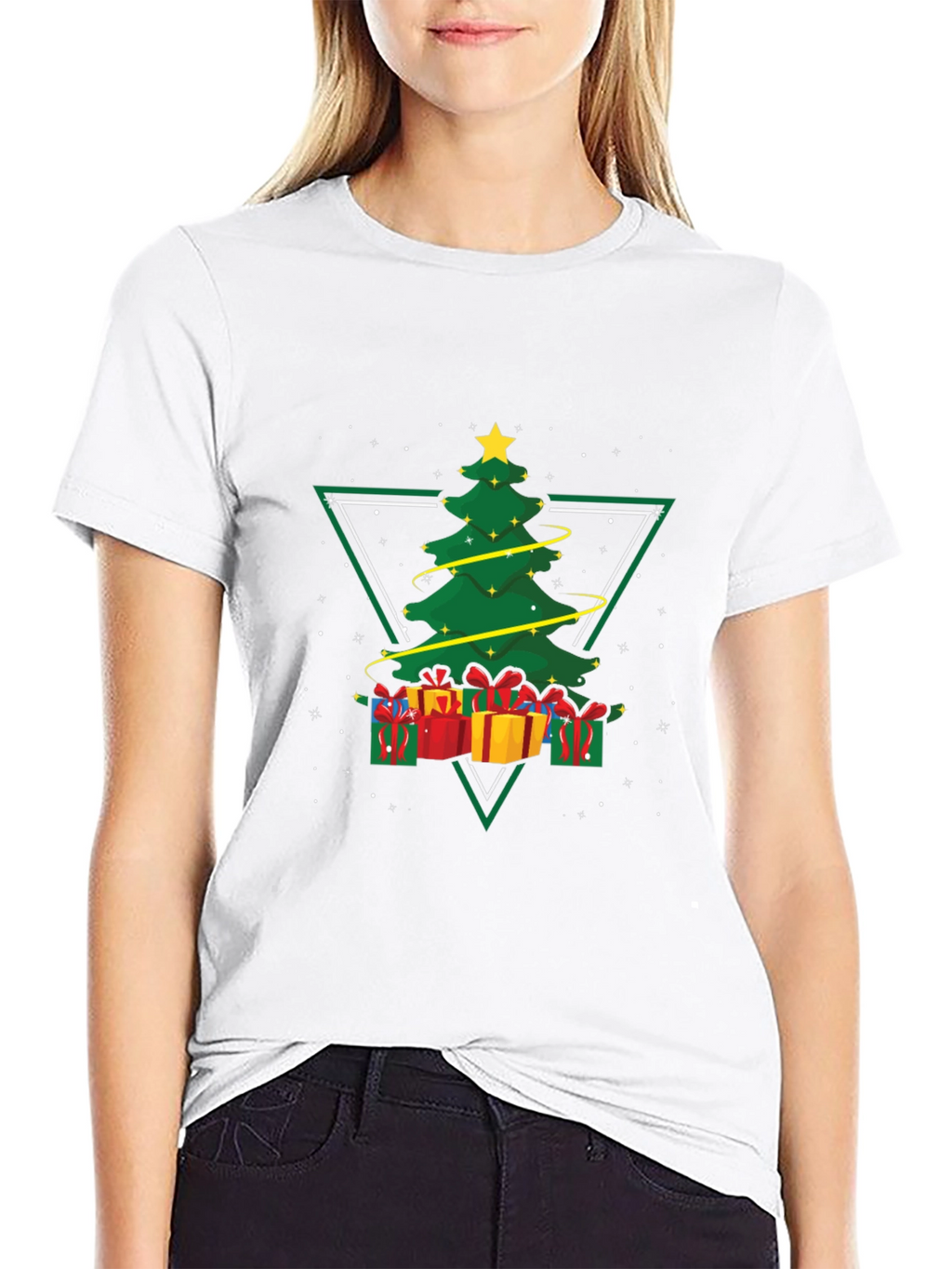 Christmas Tree Triangle Graphic Tee