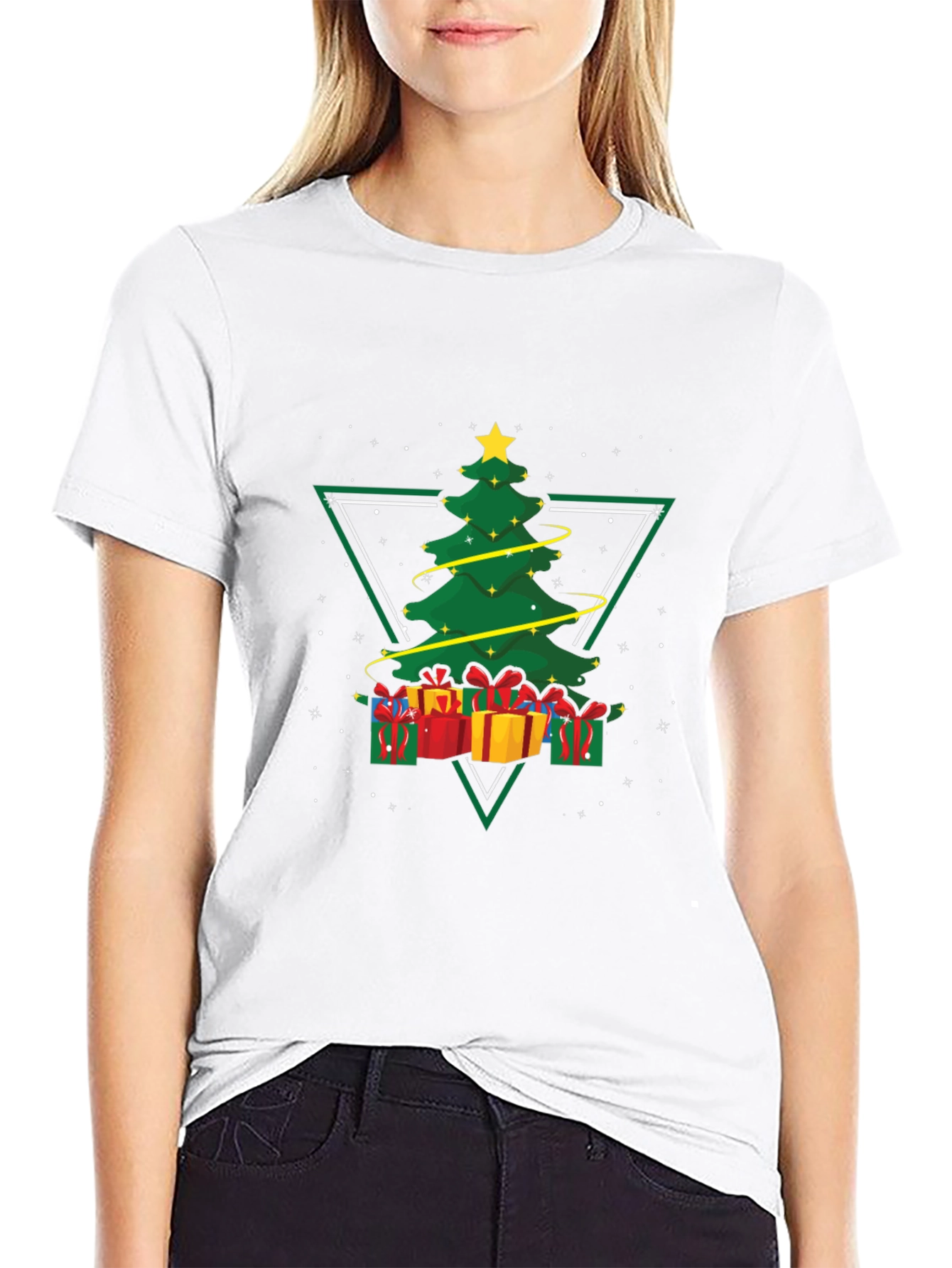 Christmas Tree Triangle Graphic Tee