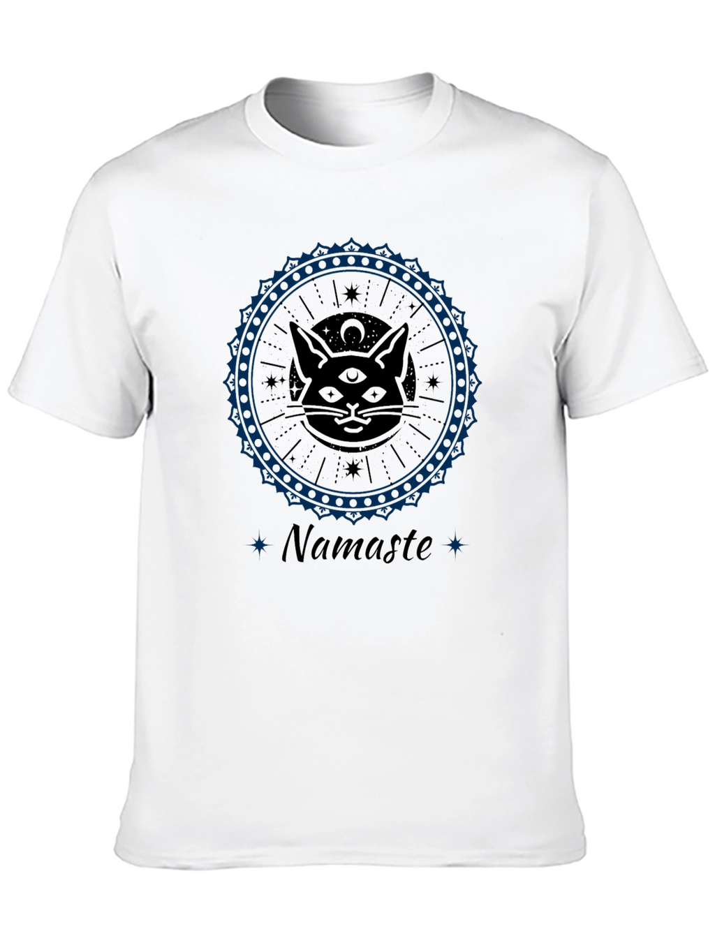 Namaste Cat Mandala Graphic Tee