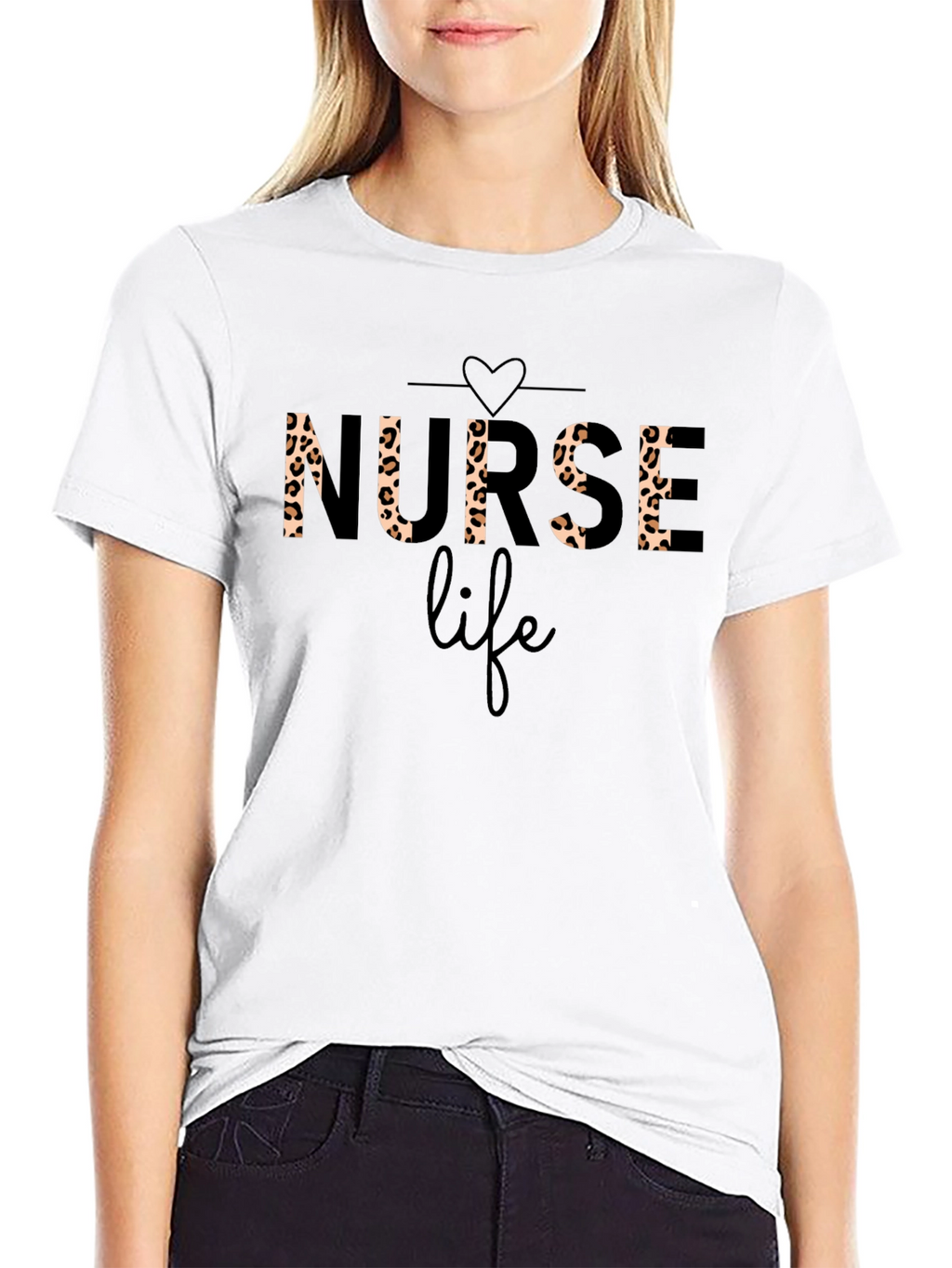 Nurse Life Leopard Print T-Shirt