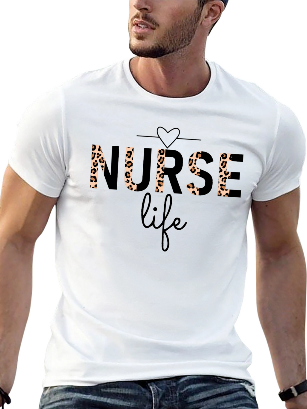 Nurse Life Leopard Print T-Shirt