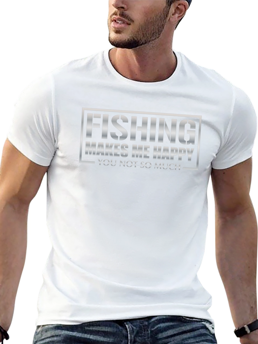 Fishing Makes Me Happy T-Shirt