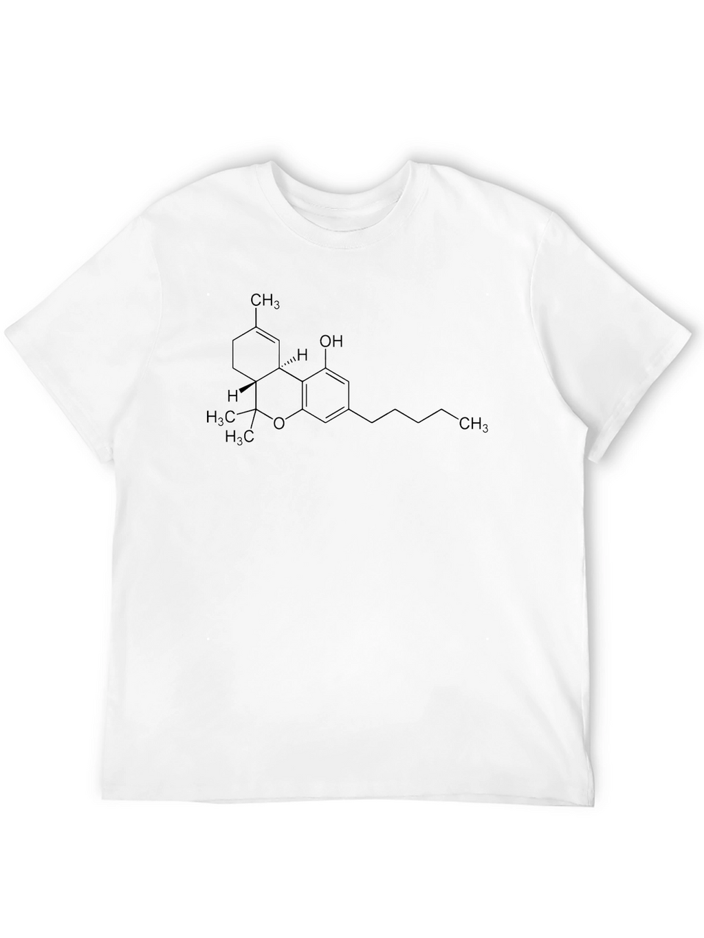 Science Tee: THC Molecule Graphic Black T-Shirt