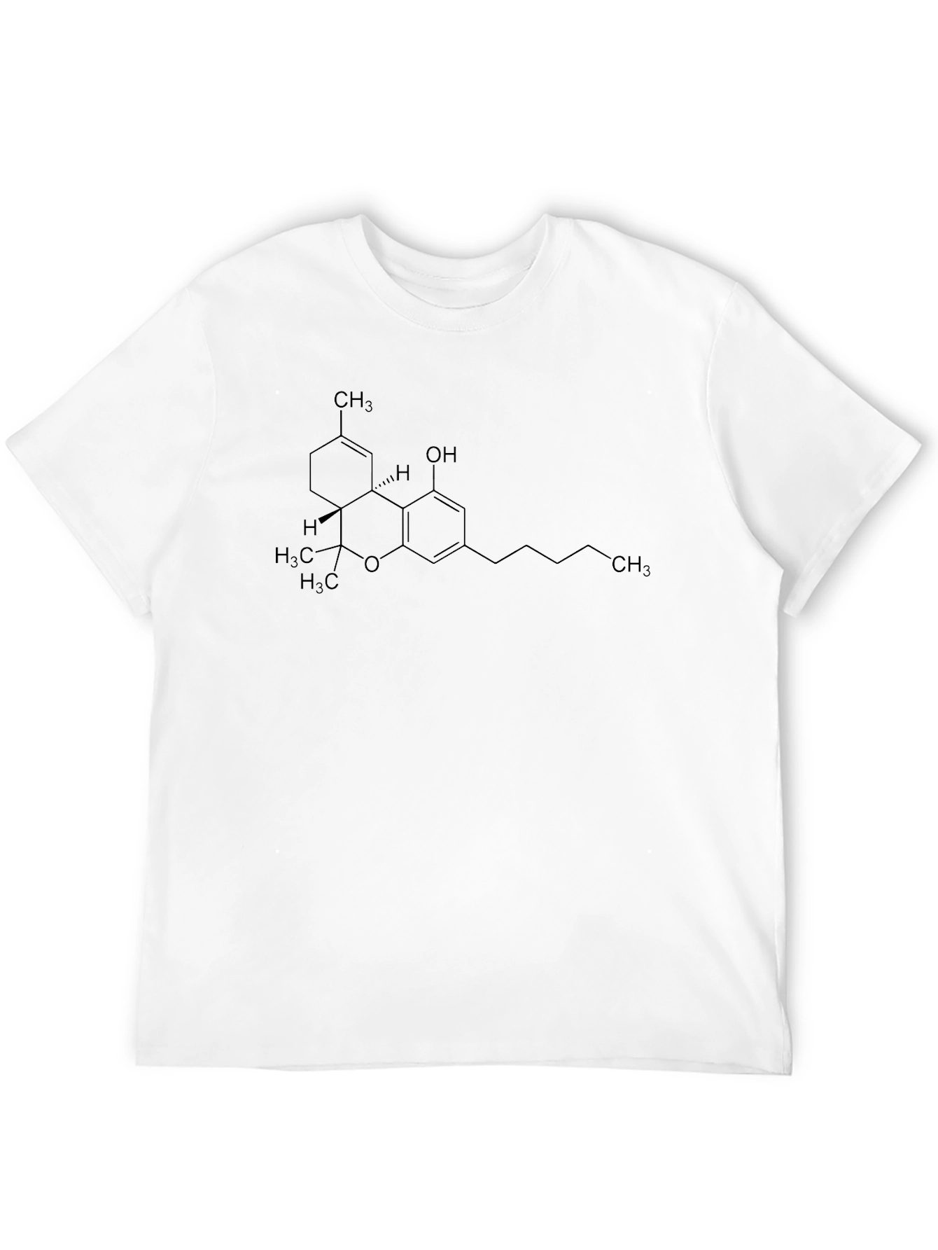 Science Tee: THC Molecule Graphic Black T-Shirt