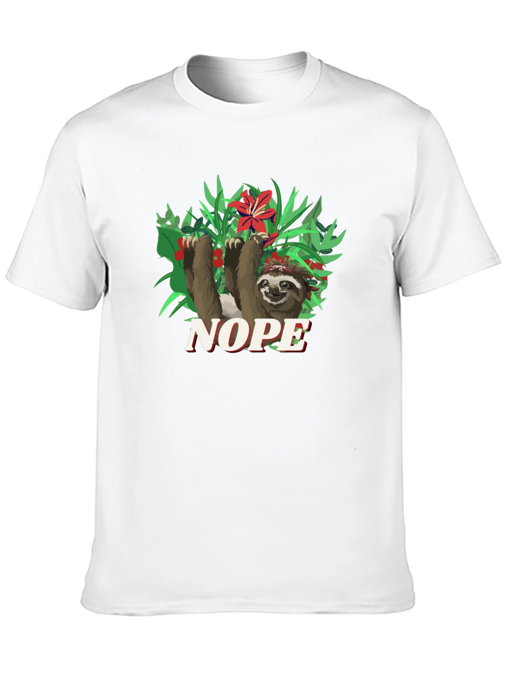 Nope Sloth Graphic Tee - Relaxed Fit